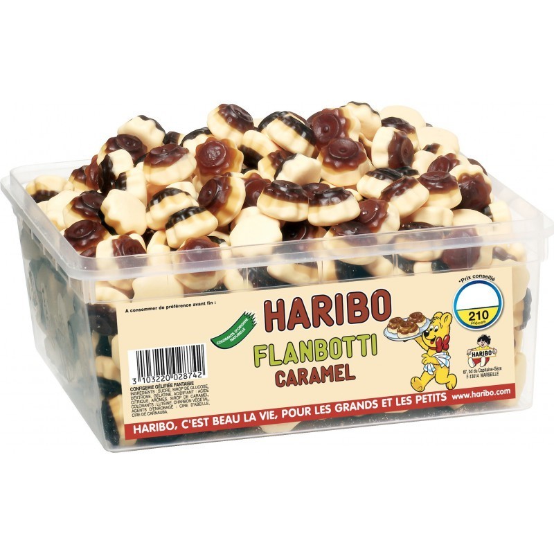 Flanbotti caramel - Haribo - Boîte 210 pièces