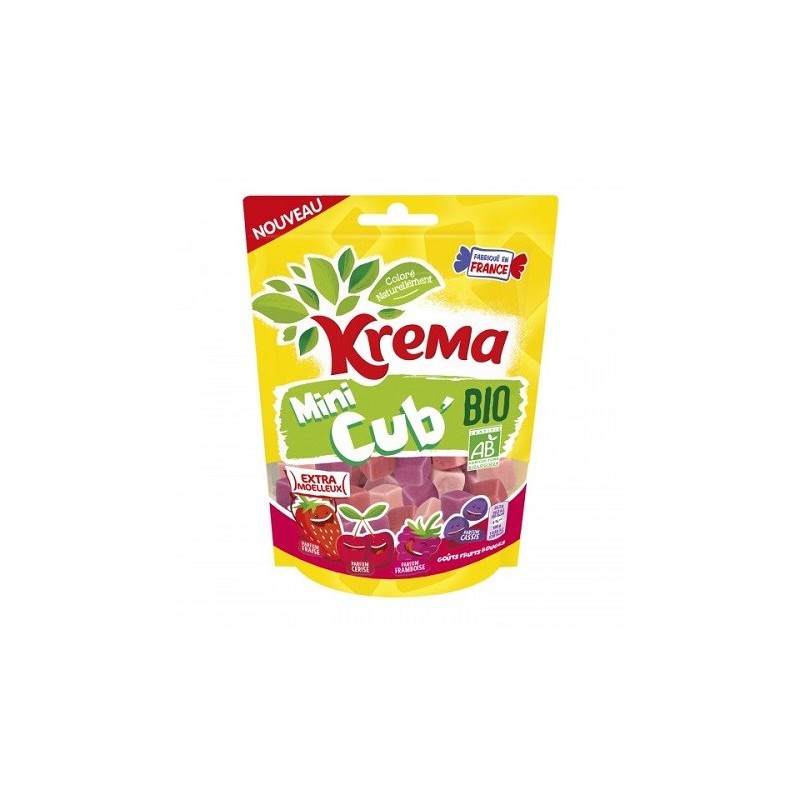  Bonbons mini cub bio fruit rouge KREMA 30gr