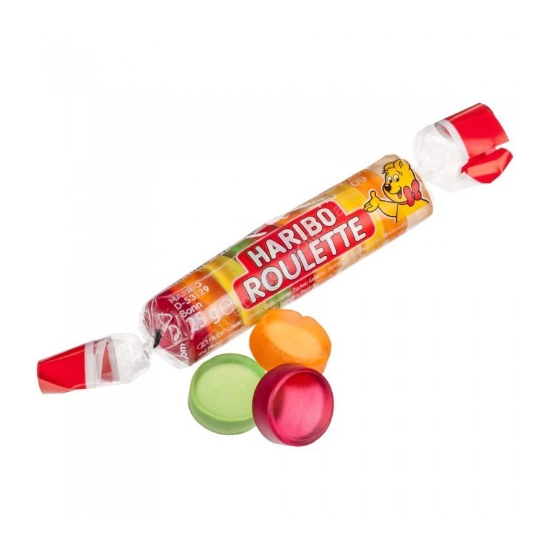 Roulette de fruits 45 bonbons HARIBO 1125g - livraison bonbon en entreprise  - Achat pas cher