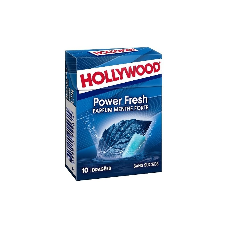 Hollywood chewing gum powerfresh menthe sans sucre
