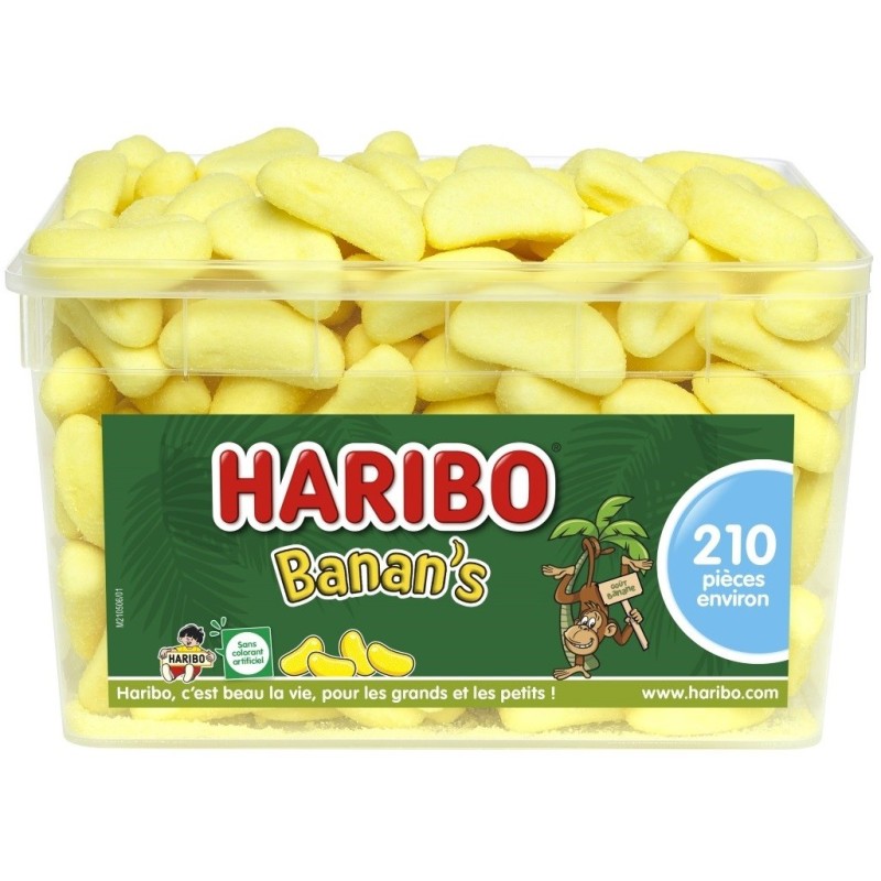 Banane Haribo - Boîte 210 pièces