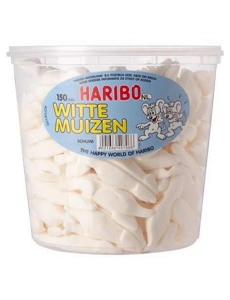 Bonbon Haribo souris blanche - boîte 150 pièces