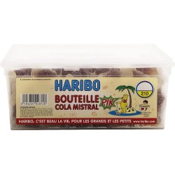 Bouteille cola mistral - Haribo - boîte 210 pièces