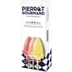 Sucette Pierrot Gourmand aux fruits - 10 pièces