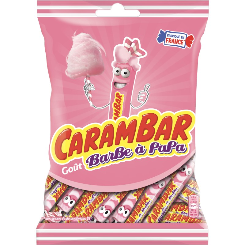 Carambar Barbe à Papa, carambar gout barba a papa, carambar barbapapa