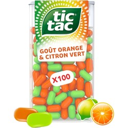 Tic Tac orange citron - boîte 100 pièces