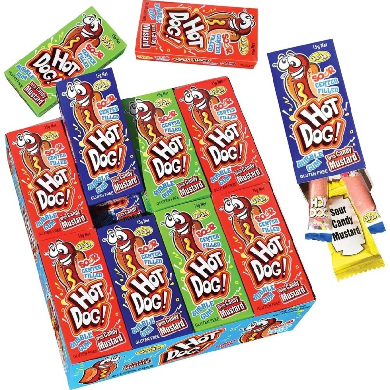 Hot Dog bubble gum - boîte 15g