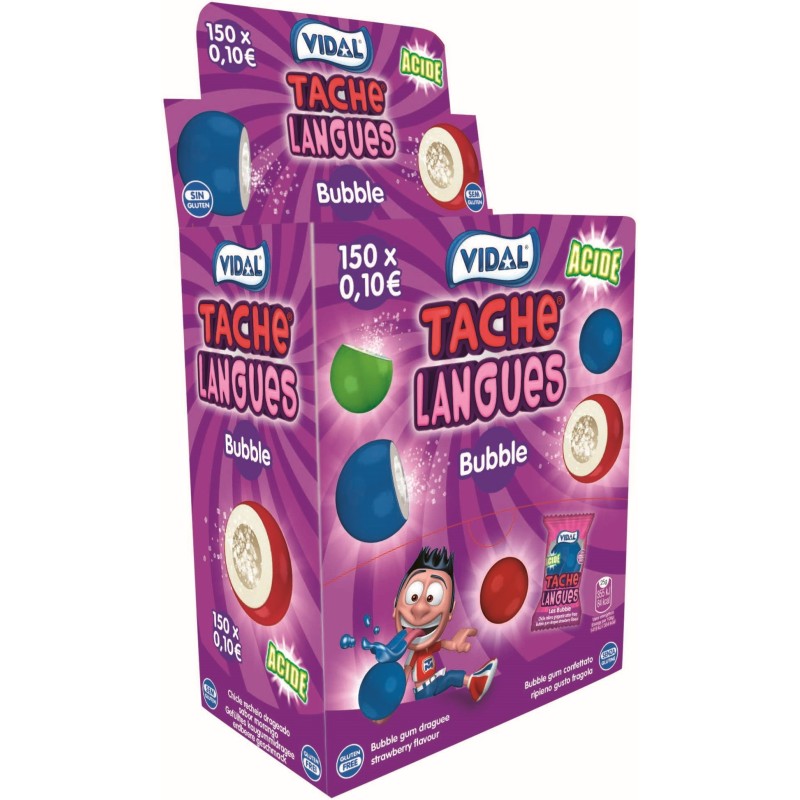 Tâche langue Bubble Fraise Acide - Vidal