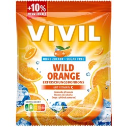 Bonbons à l'orange sans sucre - Vivil - sachet 88g