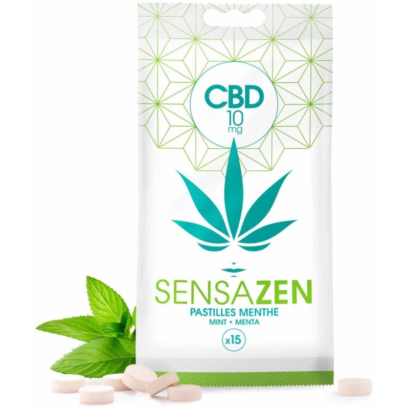 Pastilles Sensazen menthe - Bonbons CBD