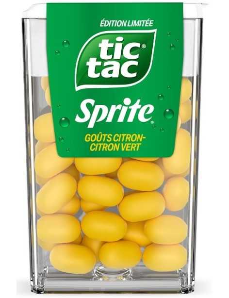Tic Tac Sprite - Bonbons dragéifiés goût citron-citron vert