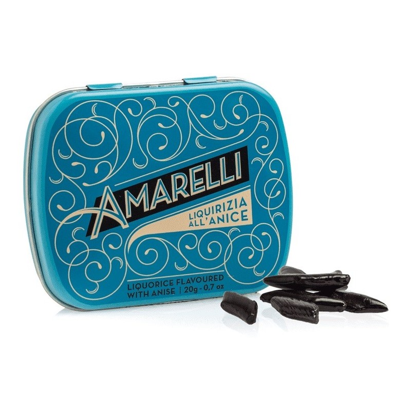 Réglisses dures à l'anis - Amarelli - boite 20g