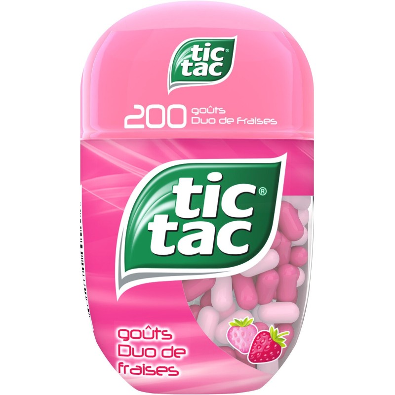 Tic Tac - Mix de dragées à la fraise - boîte 98g