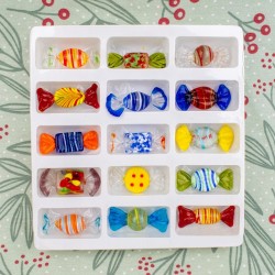 15 bonbons en verre - boîte PVC