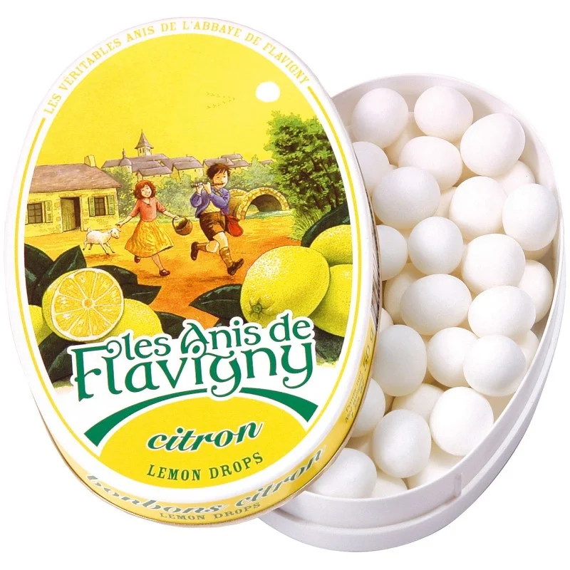 Boîte ovale 50g Anis de Flavigny - citron