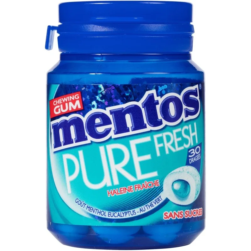 Mentos Pure Fresh menthol eucalyptus - Chewing gums sans sucre