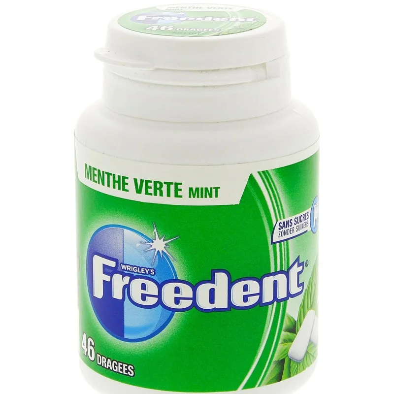 Freedent menthe verte sans sucre - boite 64g