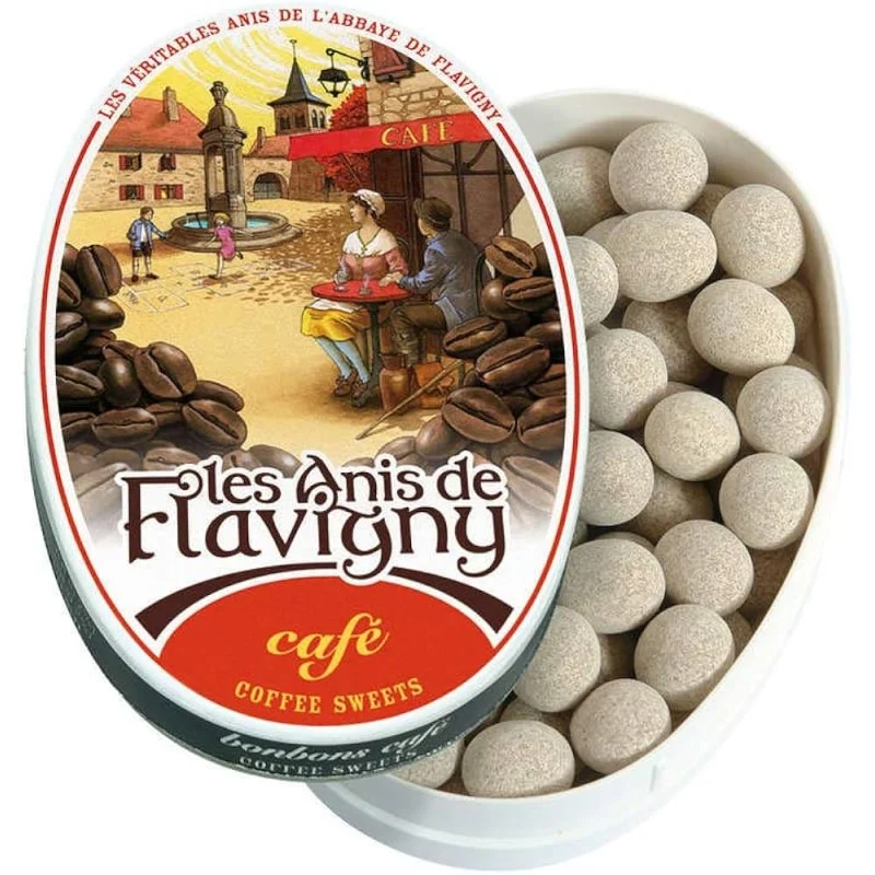 Bonbons Flavigny à l'anis et au café - Boite 50g