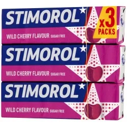 Chewing gums Stimorol cerise sans sucre - lot 3 paquets