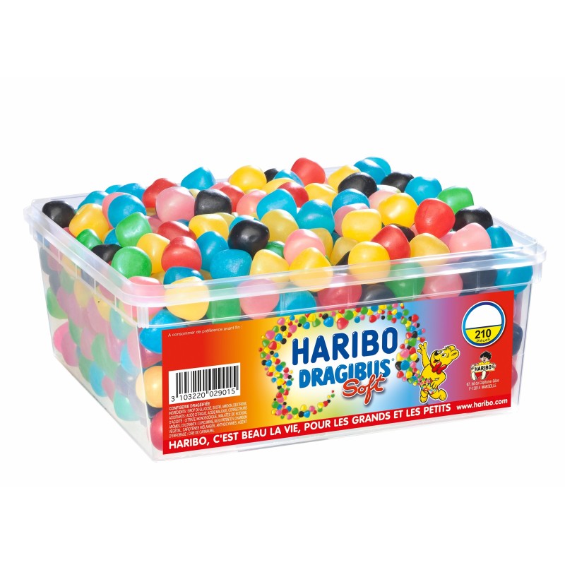 Haribo Bonbon Gélifié Tubo Haribo Fraizibus Boîte de 300 Pièces 1.23 kg -  Lot de 2 : : Epicerie